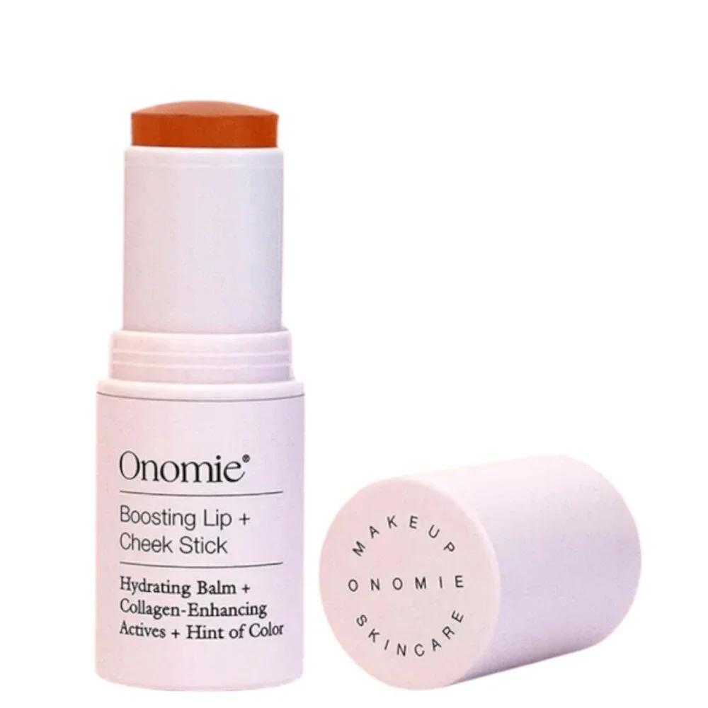 ONOMIE Boosting Lip Cheek Hydrating & Collagen Stick Rani Toasted Papaya 8g NIB